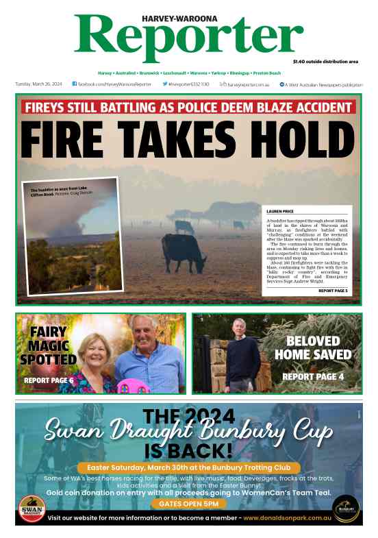 Harvey-Waroona Reporter - Tuesday, 26 March 2024 edition